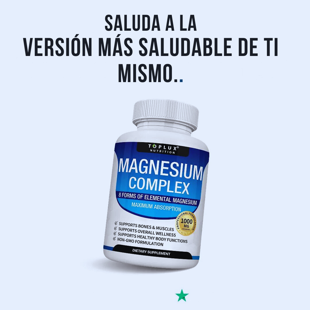 MAGNESIO 8 EN 1 | CALMA EL ESTRÉS Y DUERME PROFUNDO (Lleva 2 paga 1)