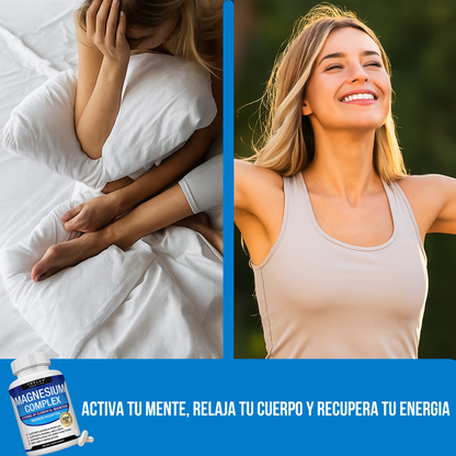 MAGNESIO 8 EN 1 | CALMA EL ESTRÉS Y DUERME PROFUNDO (Lleva 2 paga 1)
