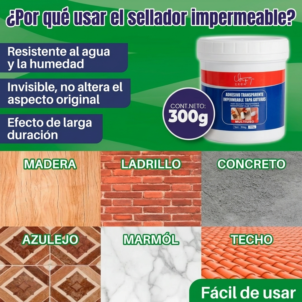 Sellador Impermeable | Elimina Las Filtraciones Para Siempre (Lleva 2 Paga 1)