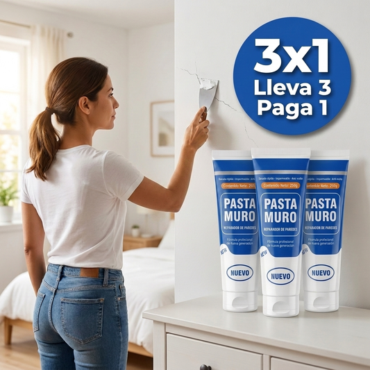 Kit Reparador de Muros | Tapa Hoyos y Grietas Sin Maestro (Lleva 3 Paga 1)
