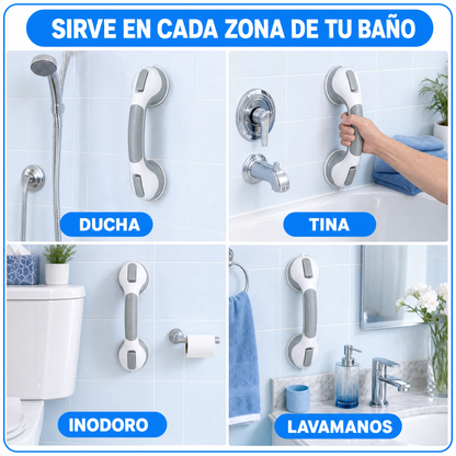 Barra de Apoyo para Ducha | Seguridad Antideslizante sin Taladro
